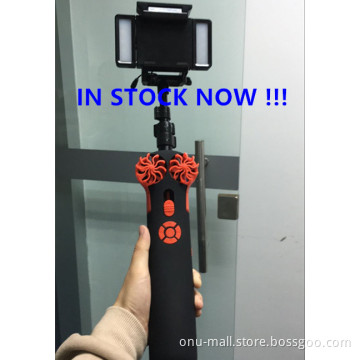 In Stock Automated Unreal Selfie Stick Bluetooth with Fan and Light